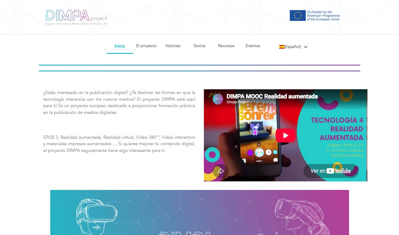 Captura de la web DIMPA Project