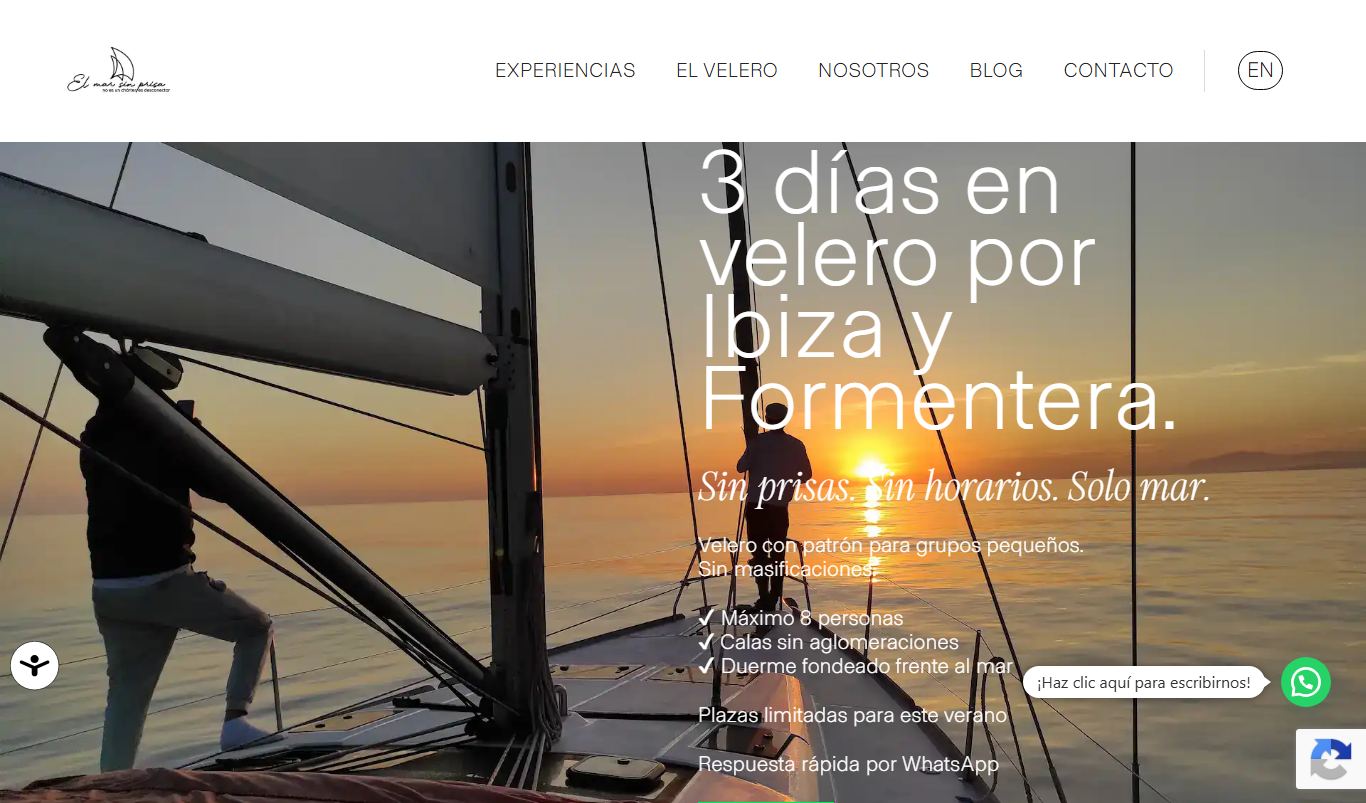 Captura de la web Navega y Disfruta